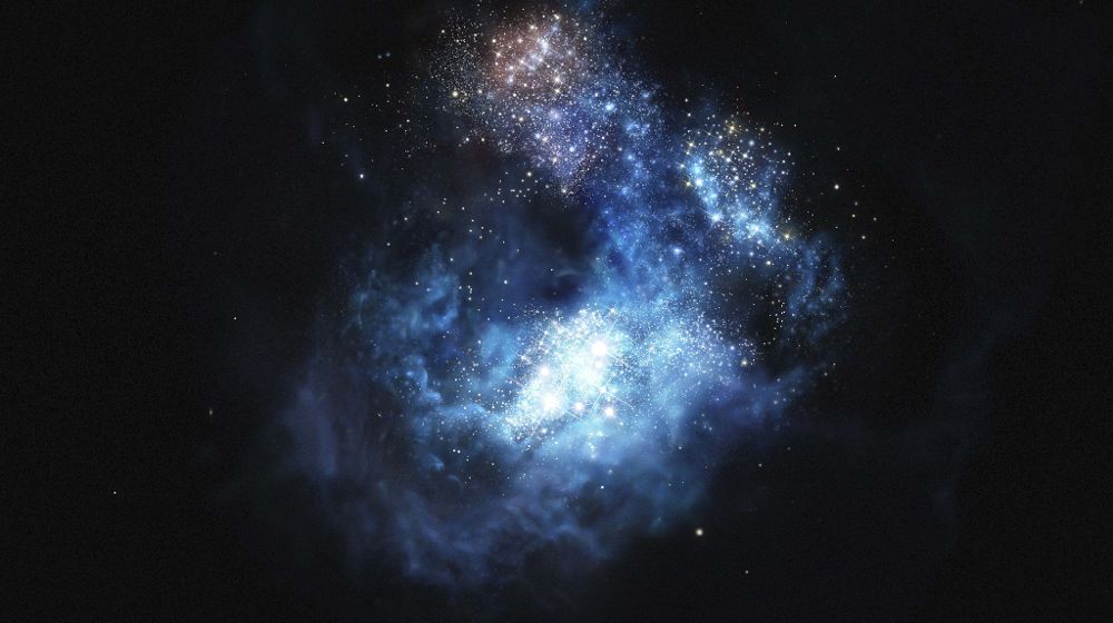 Fotografía facilitada por el Instituto de Astrofísica y Ciencias del Espacio de la galaxia CR7.