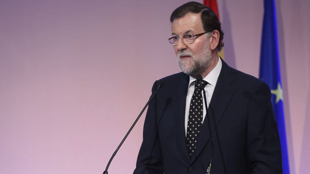 El presidente del Gobierno, Mariano Rajoy, durante su intervención en la celebración del XXIX aniversario del diario económico Expansión.