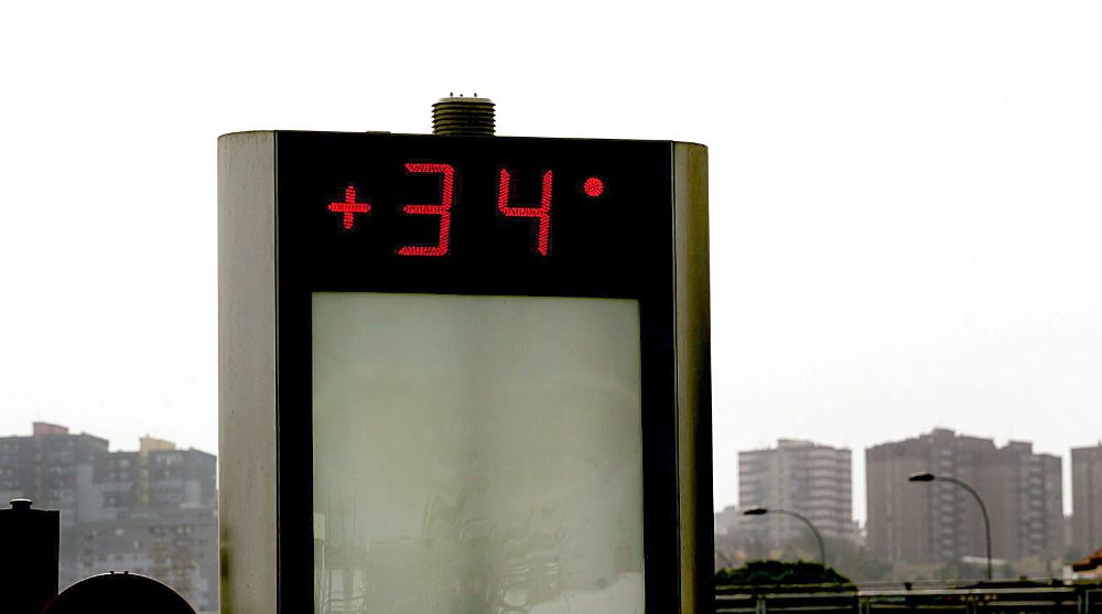 Un termómetro digital ubicado en Santa Cruz de Tenerife.
