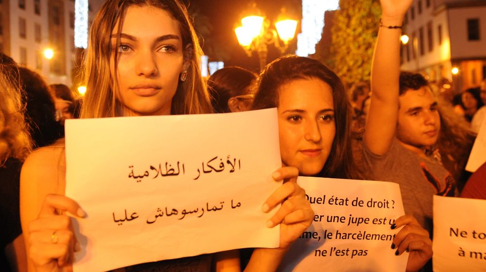 Protesta en Rabat.