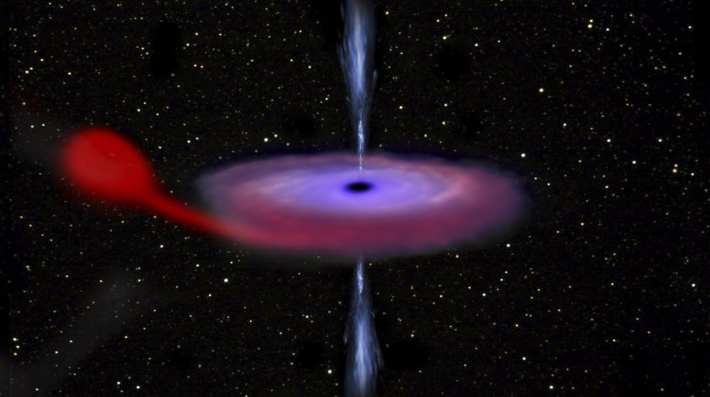 Imagen facilitada por la ESA (Agencia Espacial Europea) situada en las Islas Canarias, España, del despertar de un ''monstruoso'' agujero negro que llevaba 26 años inactivo.