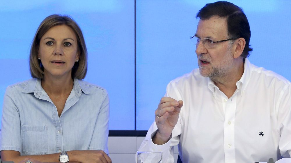 El presidente del Gobierno y del PP, Mariano Rajoy, presidió hoy en Madrid una reunión con los presidentes provinciales del PP, a la que también asistió la secretaria general, María Dolores Cospedal.