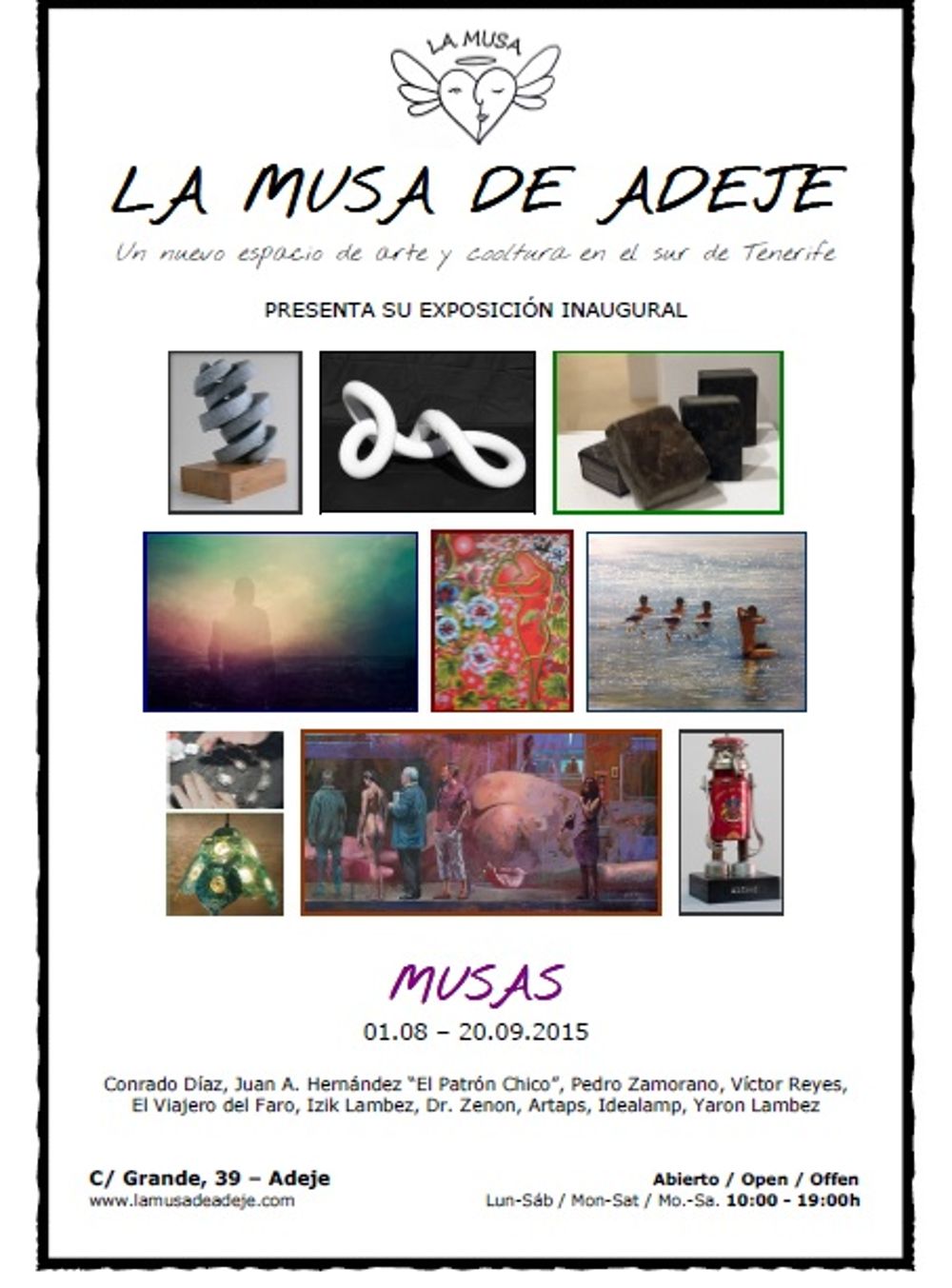 Cartel que anuncia la primera exposición de La Musa.