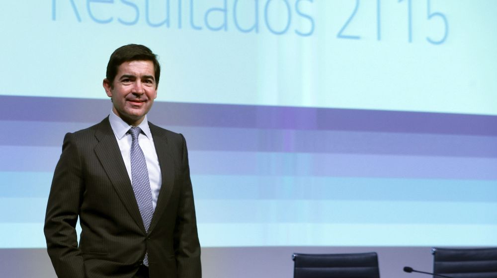 El consejero delegado del BBVA, Carlos Torres Vila, durante la presentación, hoy, de los resultados de la entidad, que ganó 2.759 millones de euros en la primera mitad del año, más del doble que un año antes.