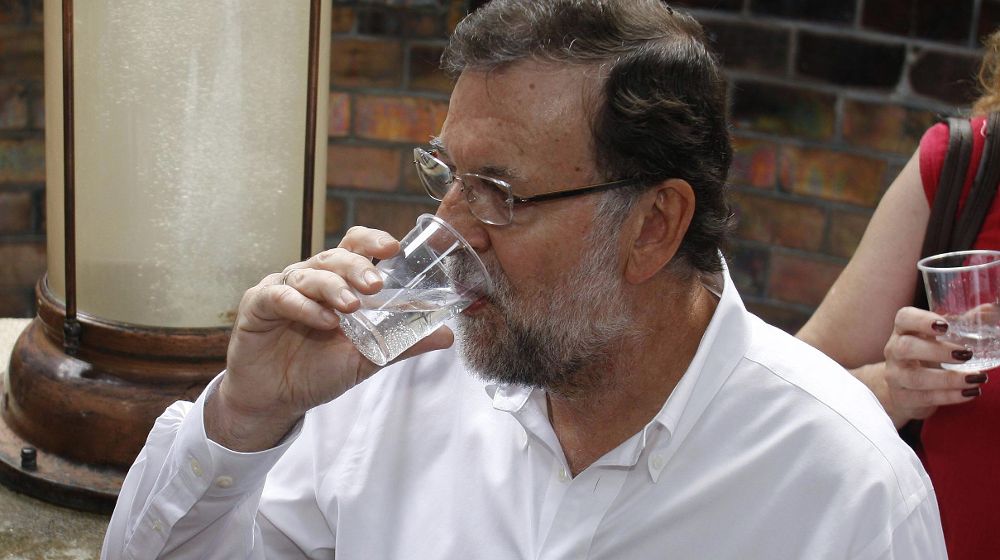 El presidente del Gobierno, Mariano Rajoy, que sigue de vacaciones en Galicia y ha visitado hoy Mondariz Balneario.