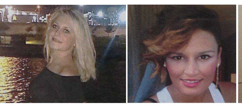Fotografía tomadas del cartel que anunciaba la desaparición de Marina Okarynska y Laura del Hoyo Chamón. 