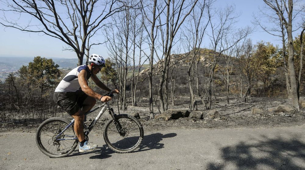 Un incendio forestal en el municipio orensano de Viana do Bolo permanece activo.