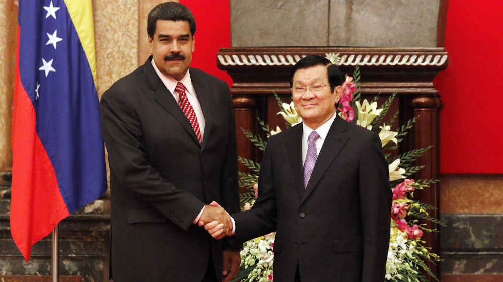 Nicolas Maduro y su homólogo vietnamita, Truong Tan Sang.