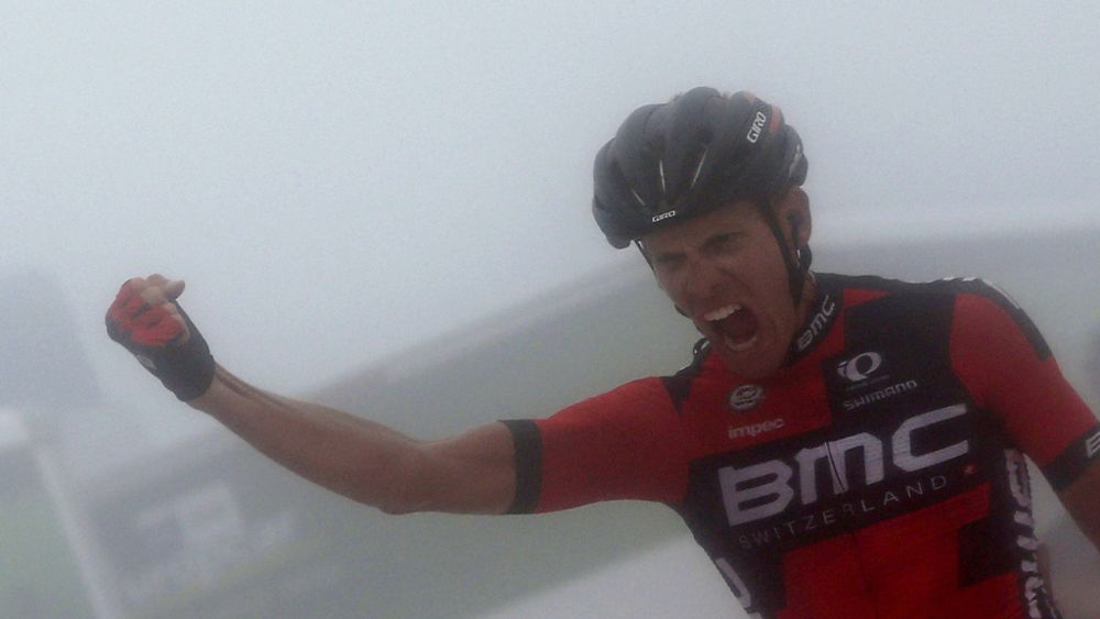 El ciclista italiano del equipo BMC,Alexandro De Marqui.