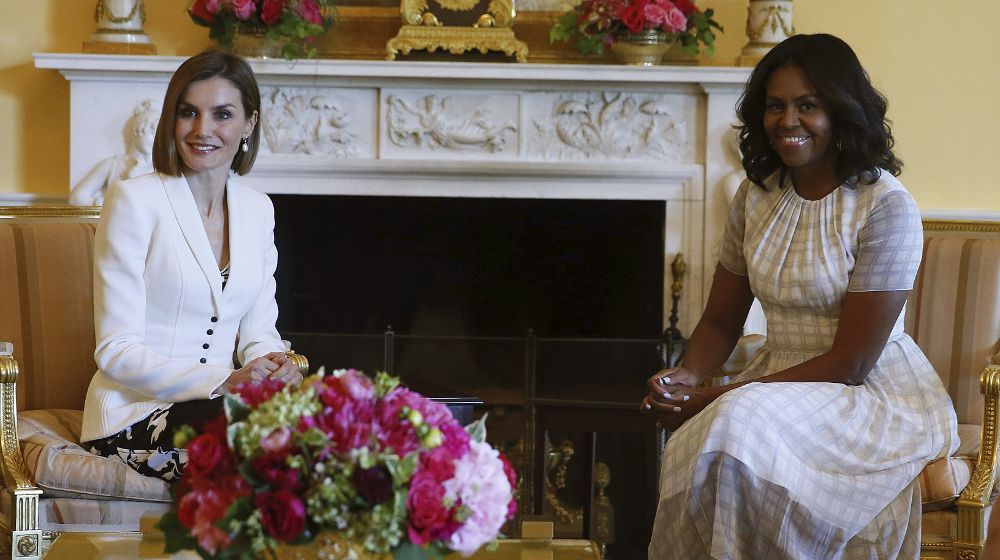 La reina Letizia y la primera dama, Michelle Obama.