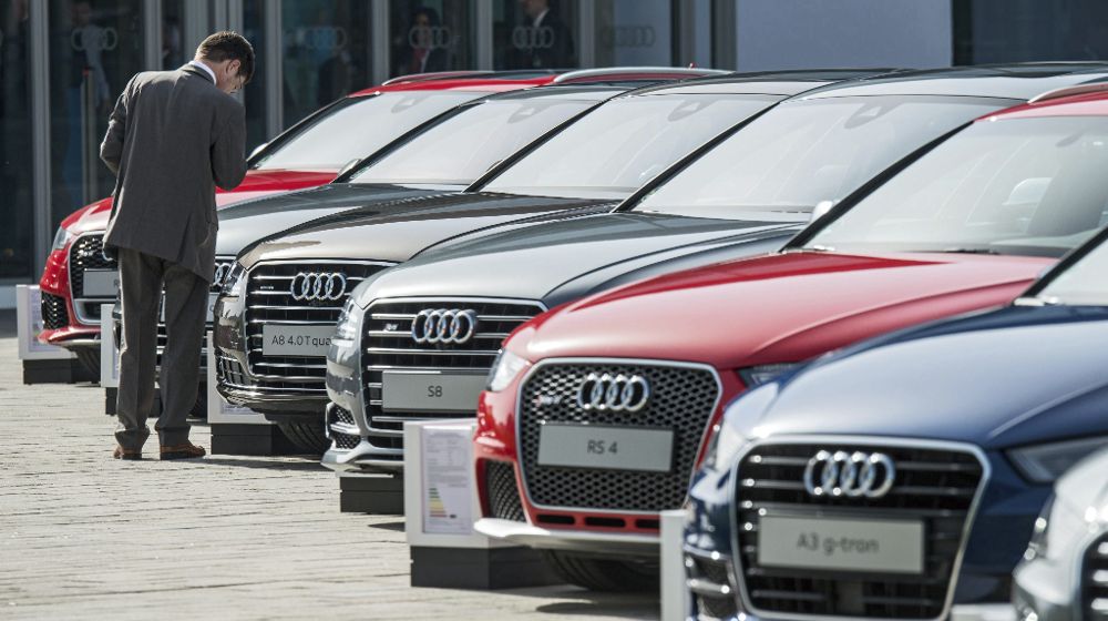 Fotografía de archivo tomada el 22 de mayo de 2015 que muestra coches de Audi.