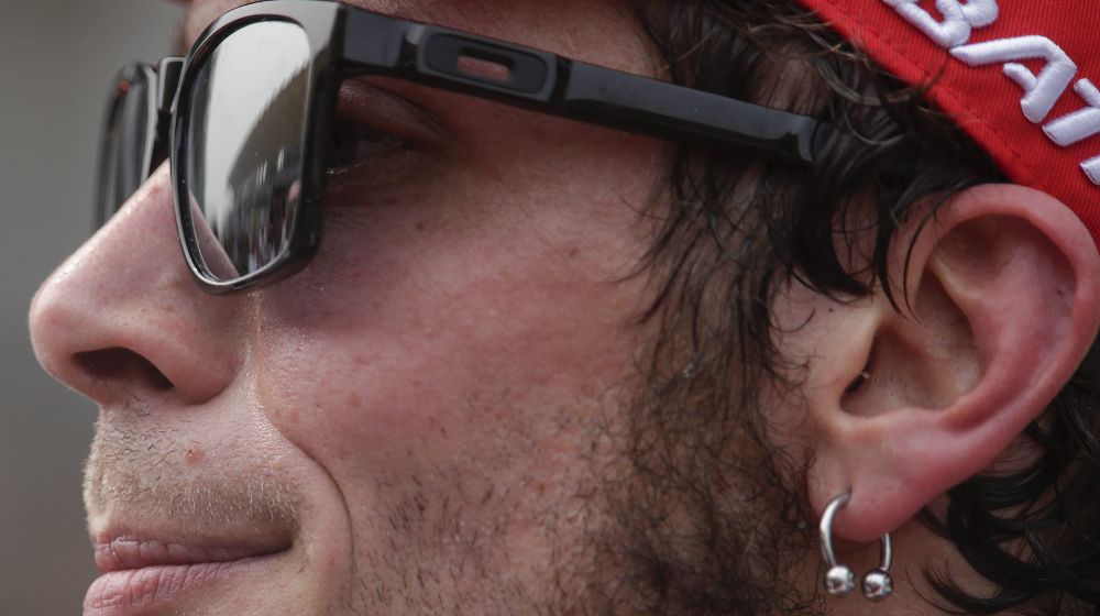 El piloto italiano de MotoGP Valentino Rossi.