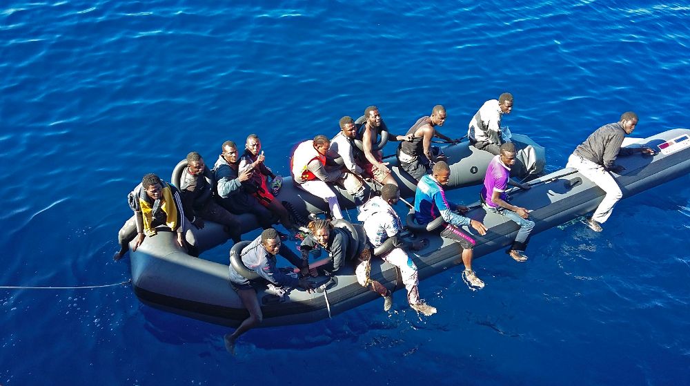 Llegada a Málaga de los 15 inmigrantes que se encontraban con vida en la patera que naufragó ayer tras zarpar desde una playa de Alhucemas (Marruecos).