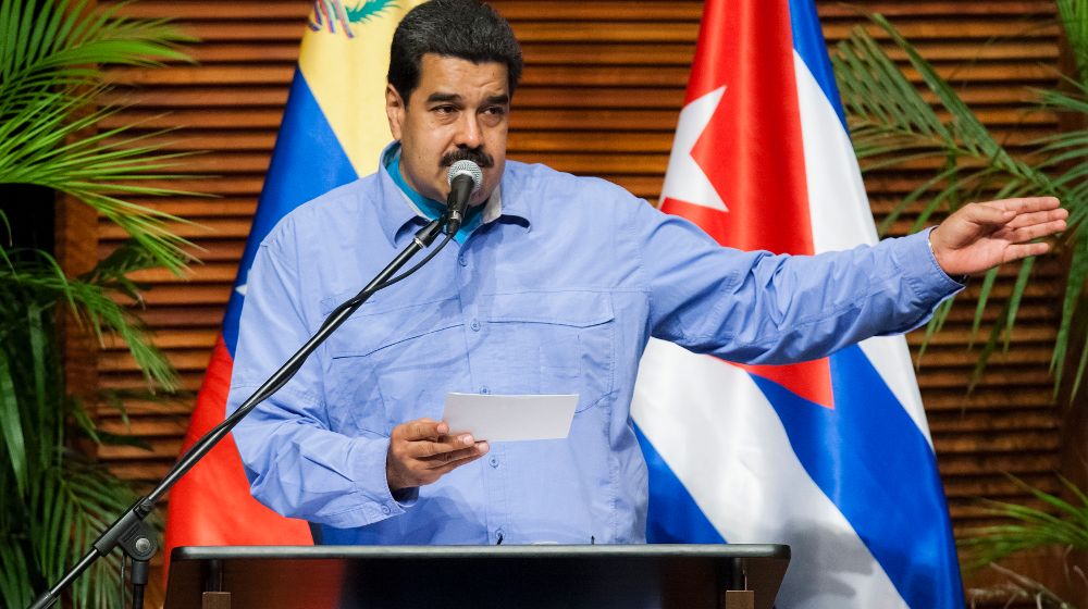 El presidente de Venezuela Nicolás Maduro, el pasado viernes, durante un acto de gobierno en Caracas.