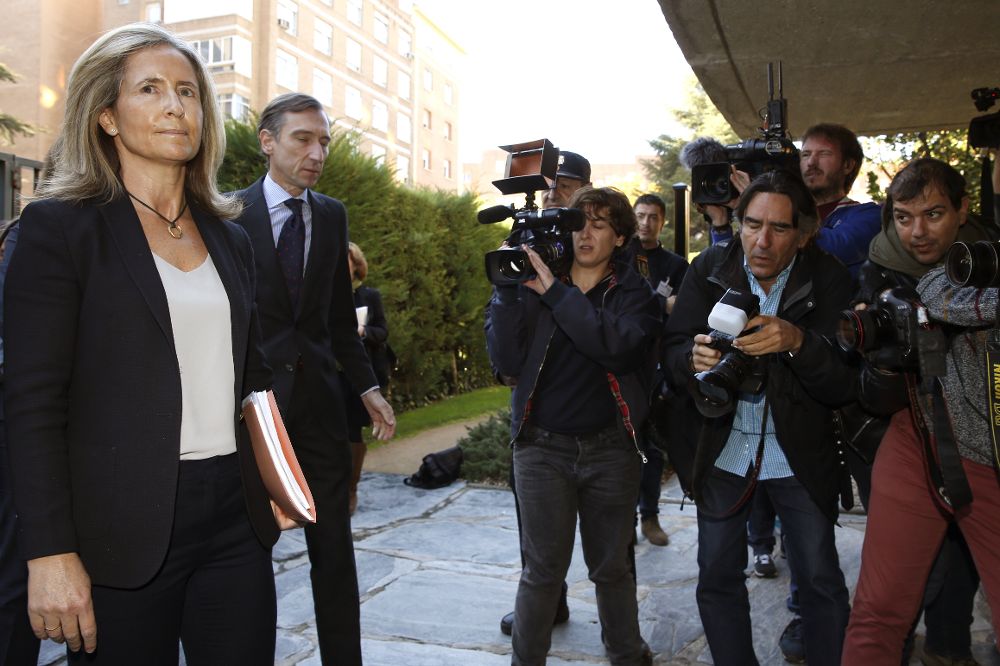 La abogada general del Estado, Marta Silva de Lapuerta, a su llegada al Tribunal Constitucional.
