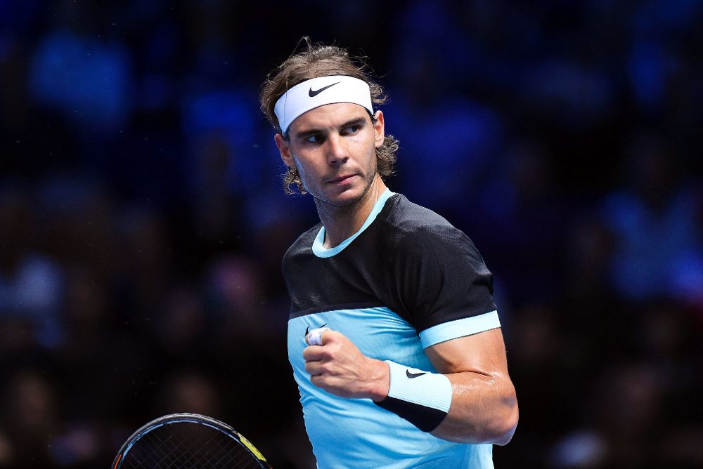 El tenista español Rafael Nadal celebra un punto conseguido ante el escocés Andy Murray.