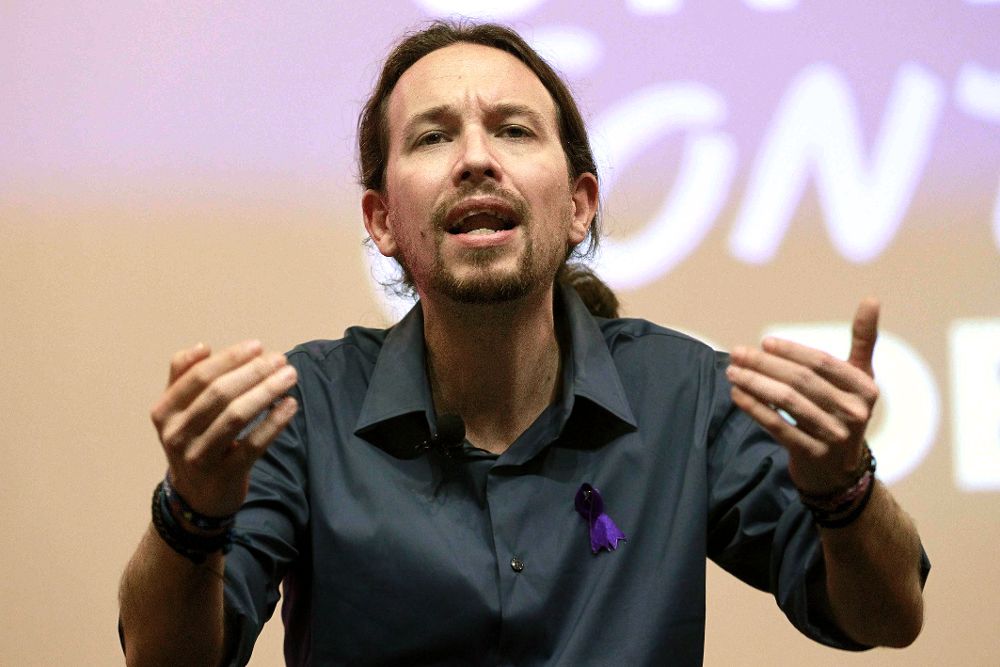 El candidato a la Presidencia del Gobierno de Podemos, Pablo Iglesias.