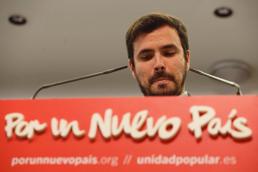 El que fuera candidato de IU-Unidad Popular a la presidencia del Gobierno en las elecciones, Alberto Garzón.