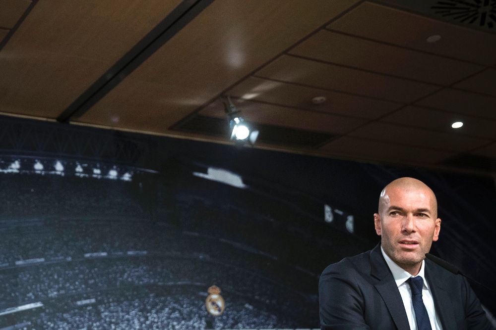 El entrenador del Real Madrid, el francés Zinedine Zidane..
