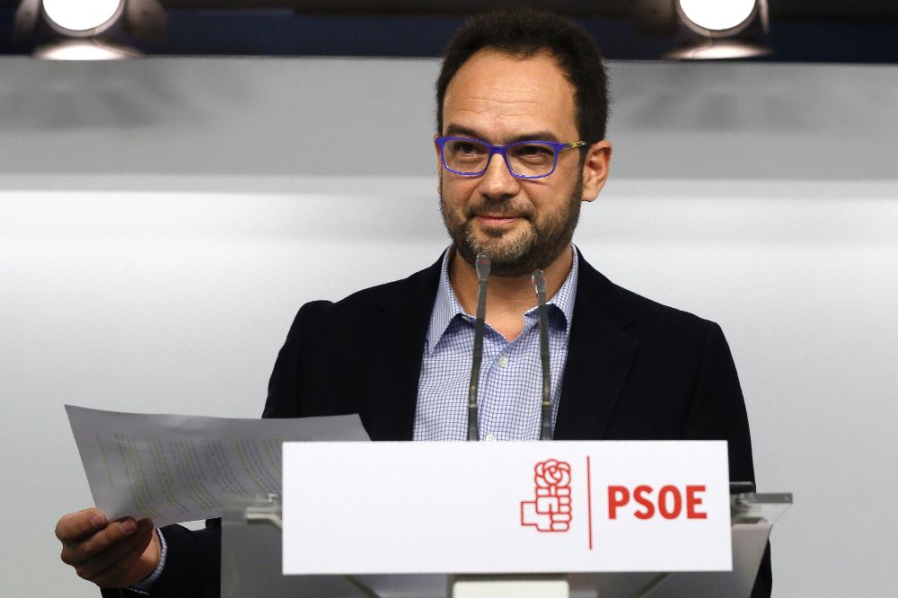 El portavoz del PSOE en el Congreso, Antonio Hernando.