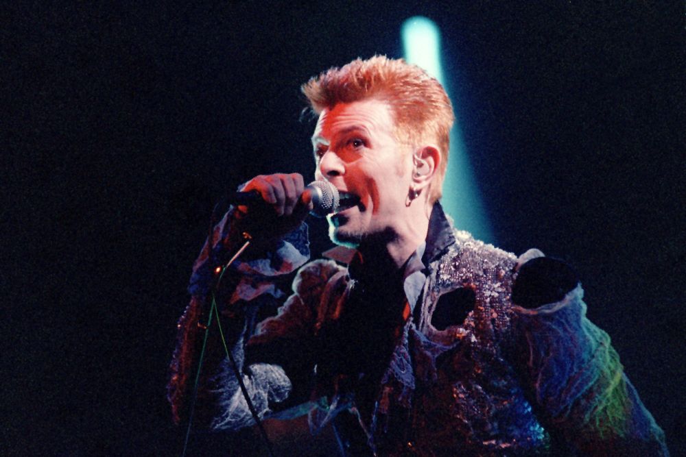 David Bowie en el "Doctor Music Festival", en La Guingueta Daneu, en Lérida el 12 de julio de 1996.