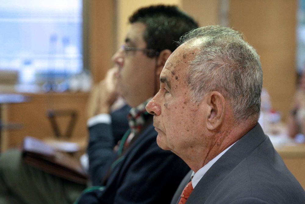 El constructor Antonio Plasencia, durante la vista oral que la Audiencia de Santa Cruz de Tenerife ha iniciado contra varios empresarios por la extracción de áridos.