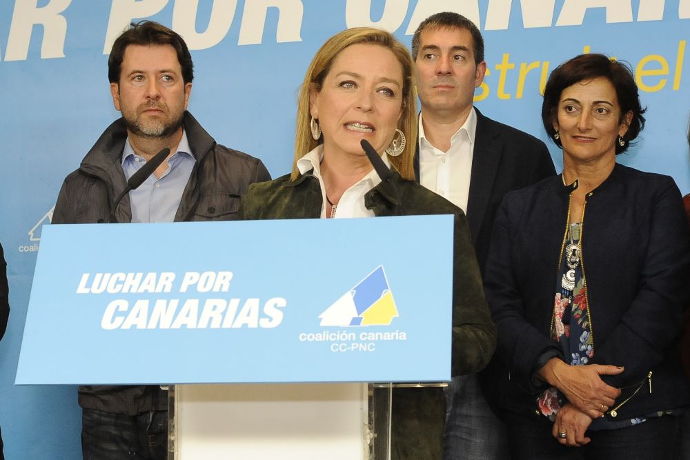 Ana Oramas en una comparecencia pública tras las últimas elecciones.