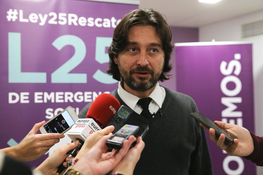 El secretario de Relaciones con la Sociedad Civil de Podemos, Rafael Mayoral.
