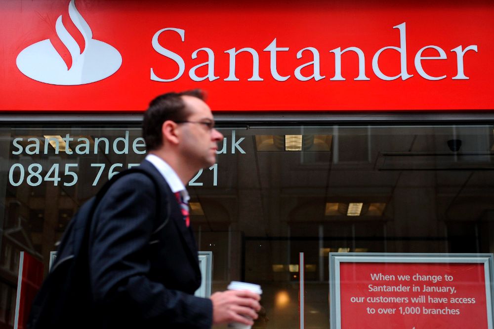 Una sucursal del Banco Santander en Londres.