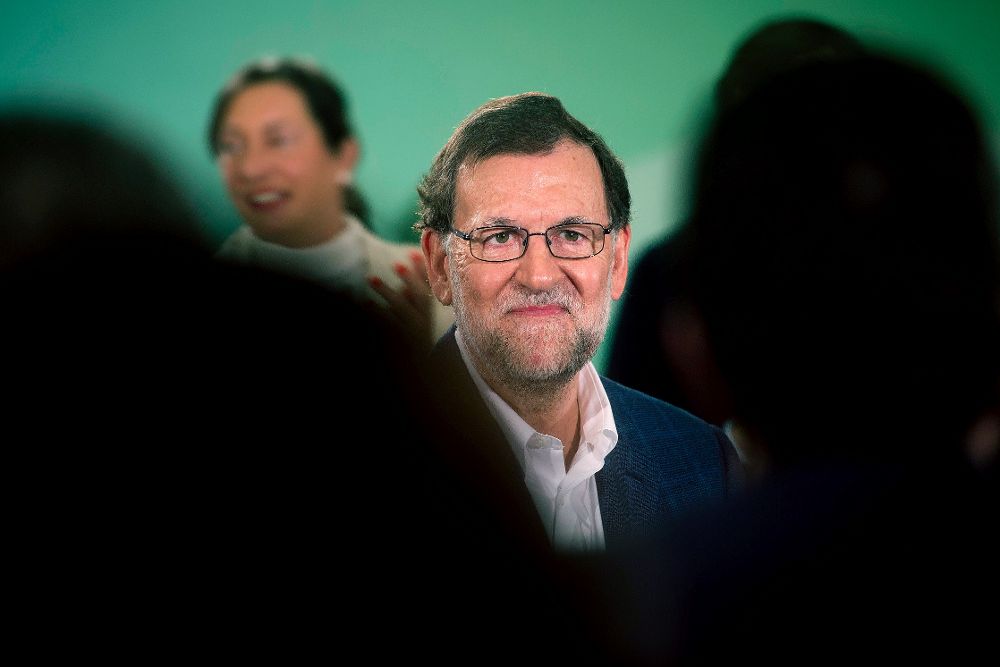 El presidente del Gobierno, Mariano Rajoy, durante la reunión de la Junta Directiva del PP de Córdoba.