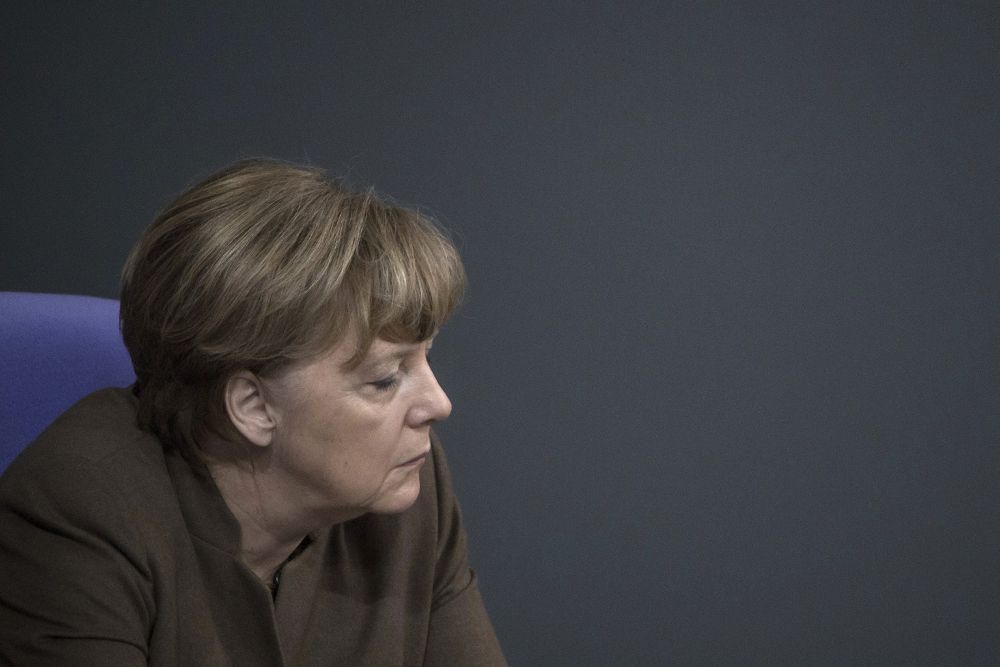 La canciller alemana, Angela Merkel, durante un debate celebrado en el Bundestag el 28 de enero de 2016, en Berlín (Alemania).