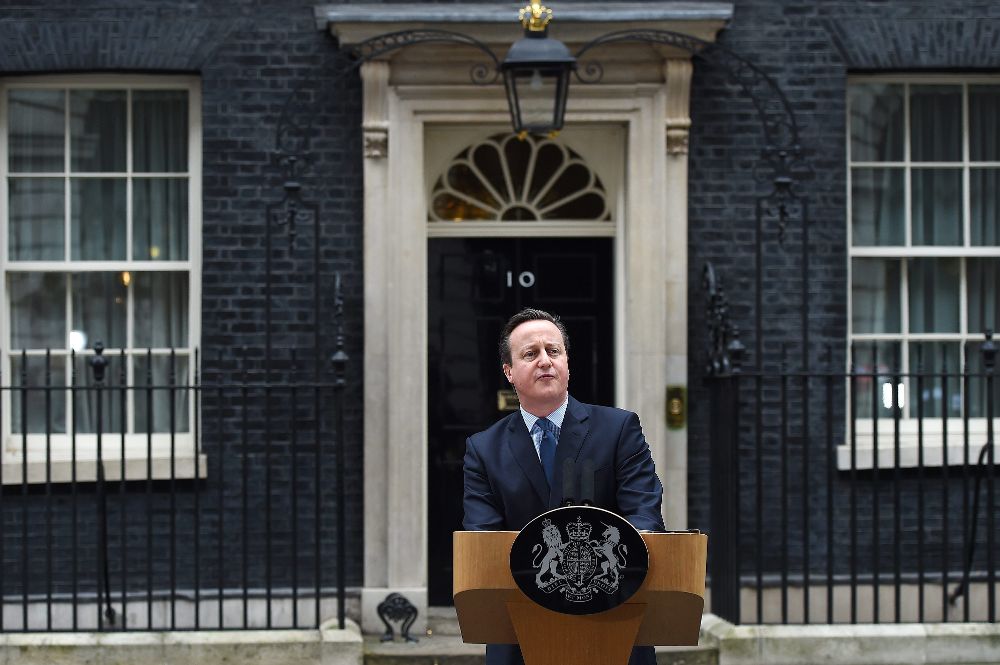 David Cameron explica su postura una vez conseguido el acuerdo ante la residencia oficial del primer ministro.