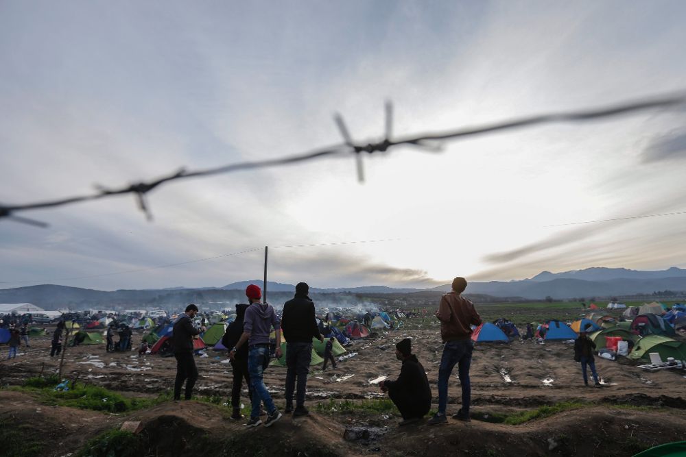 Vista general del campamento de refugiados de Idomeni, en la frontera de Grecia con Macedonia, el 8 de marzo del 2016. Alrededor de 40.000 de personas están desde hoy atrapadas en Grecia.