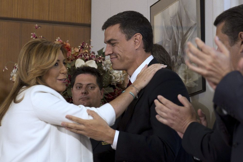 Susana Díaz con Pedro Sánchez.