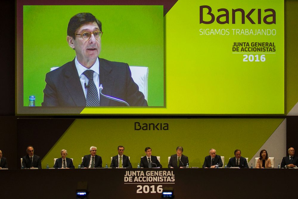 La reciente junta de accionistas de Bankia.