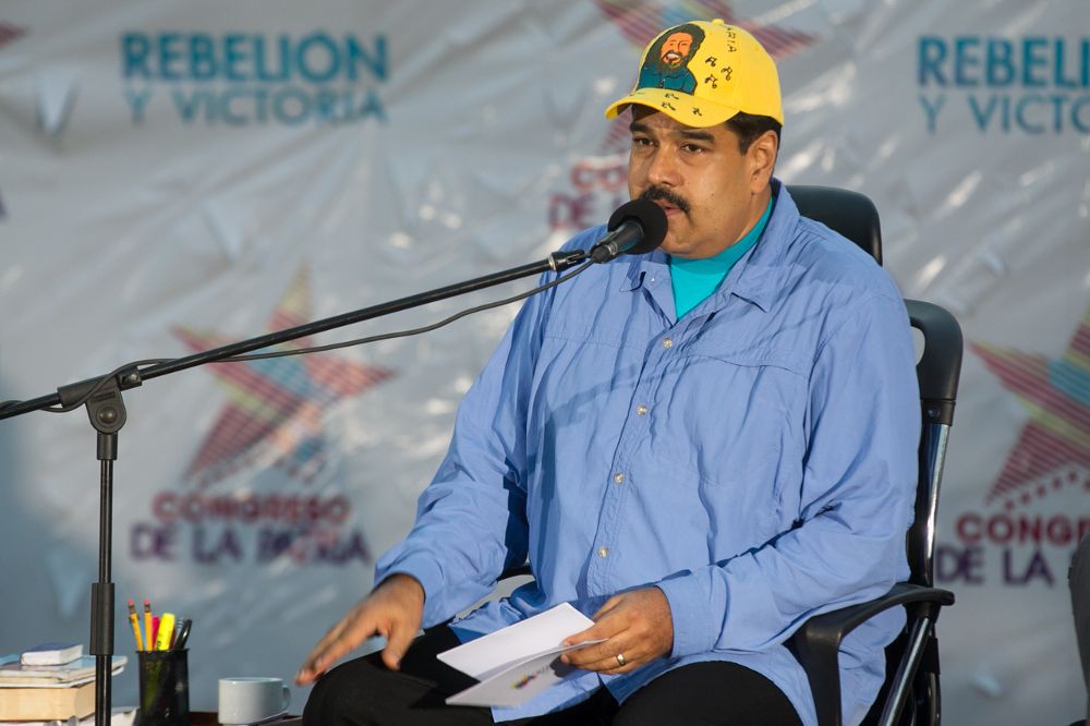El presidente venezolano, Nicolás Maduro, en un acto de Gobierno el pasado sábado en Caracas, donde continuó su arremetida verbal contra Mariano Rajoy.