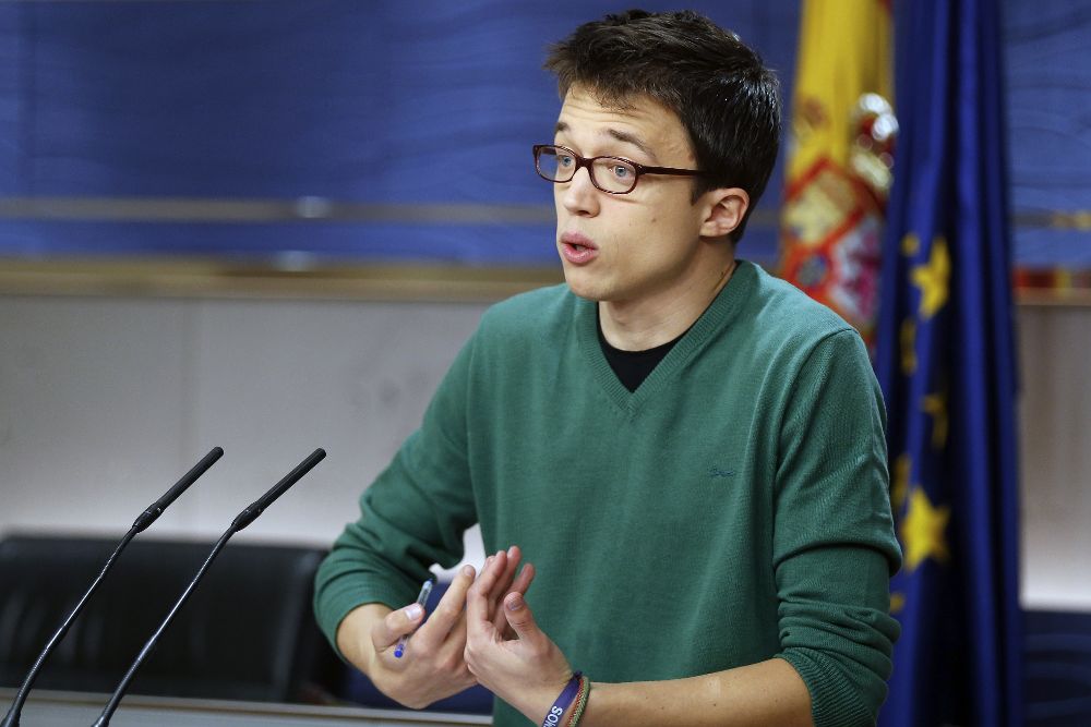 El portavoz parlamentario de Podemos, Iñigo Errejón.