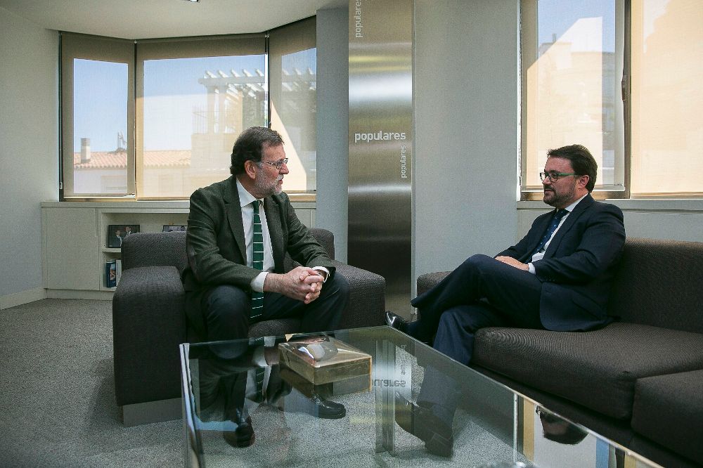 Asier Antona, el pasado lunes, en la visita que le hizo a Rajoy en Madrid.