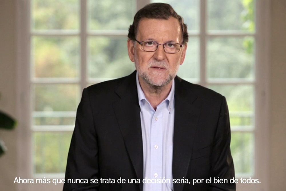 Imagen del vídeo con el que el presidente del PP, Mariano Rajoy, inició la precampaña.