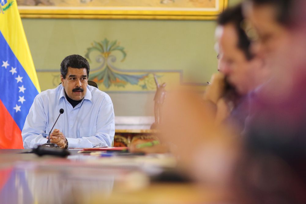 Fotografía cedida por prensa de Miraflores donde se observa al presidente de Venezuela, Nicolás Maduro.