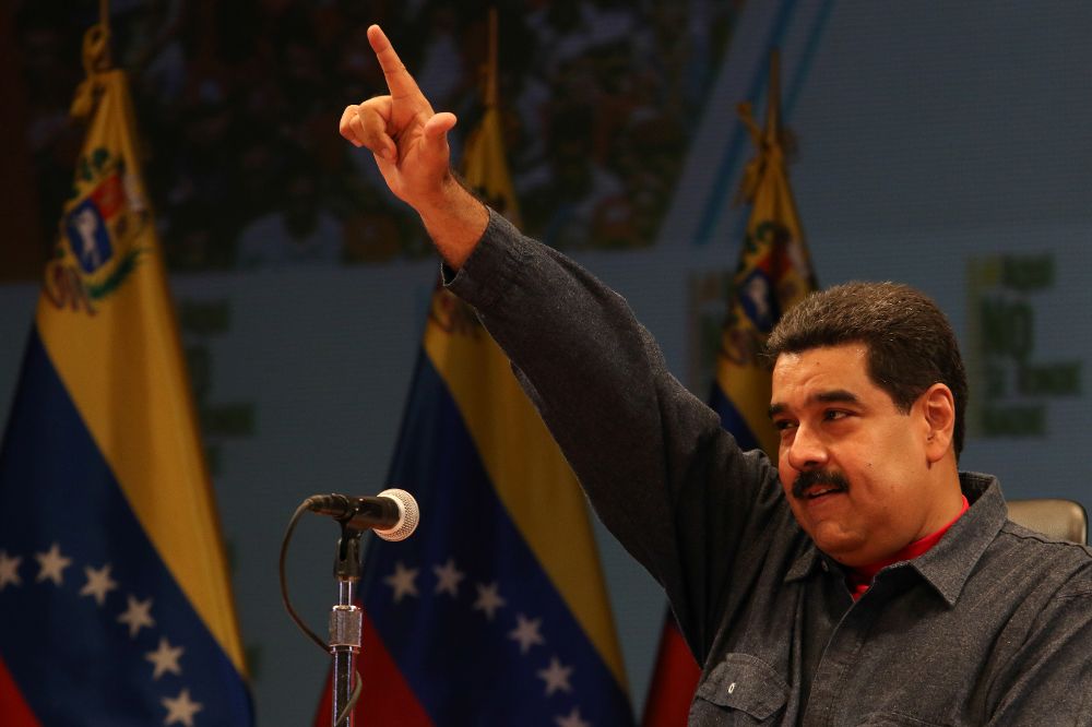 Nicolás Maduro durante un acto de gobierno en Caracas el jueves.