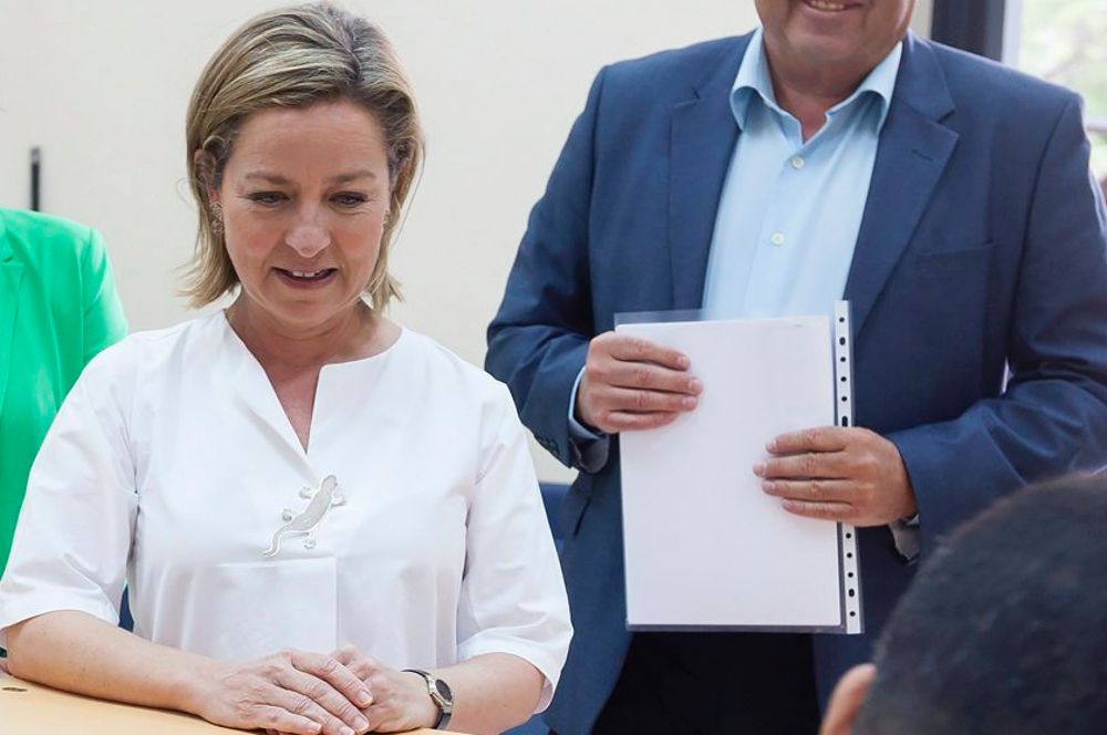 La cabeza de lista al Congreso de los Diputados por Coalición Canaria, Ana Oramas.