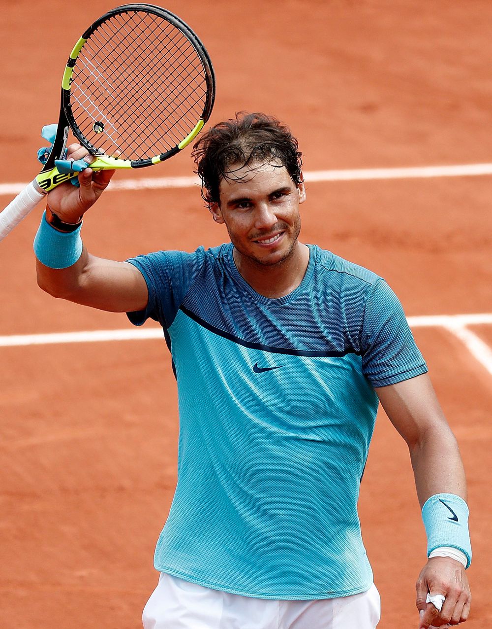 Nadal el 26 de mayo en la segunda ronda del Roland Garros.