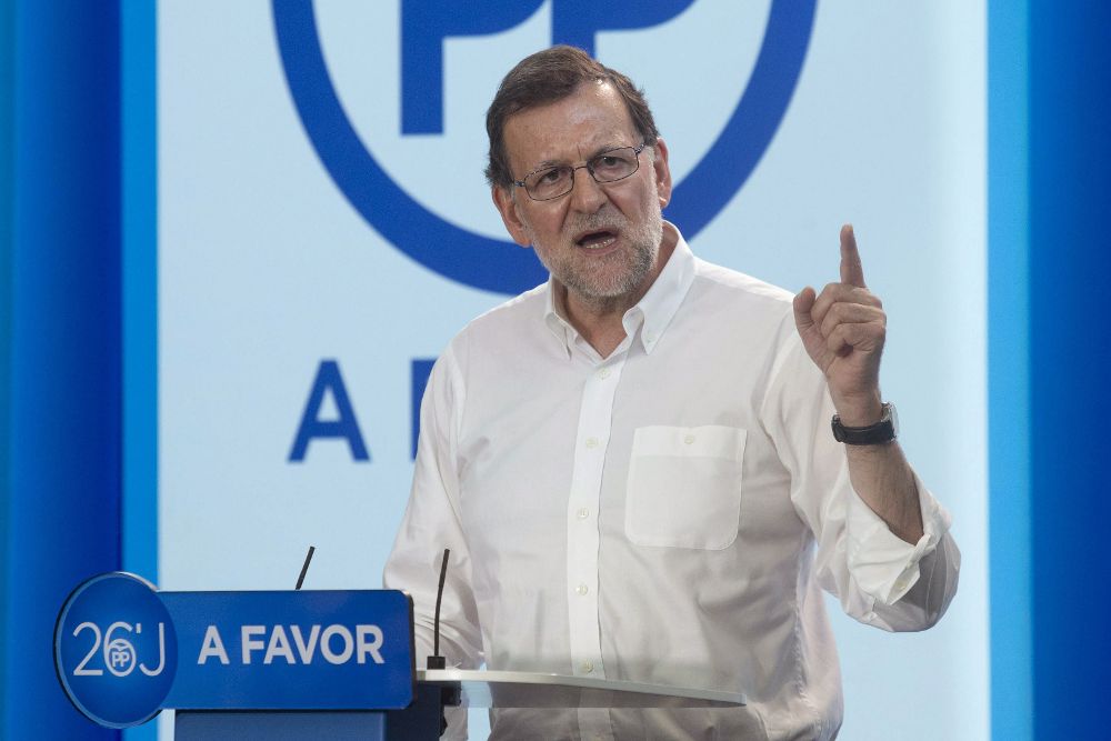 El presidente del Gobierno en funciones y presidente del PP, Mariano Rajoy.