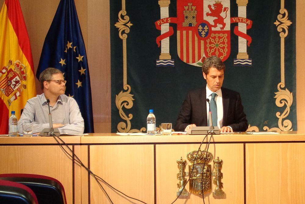 El delegado del Gobierno central en Canarias, Enrique Hernández Bento, ofrece los principales datos de las elecciones del domingo, en una comparecencia, esta mañana. 