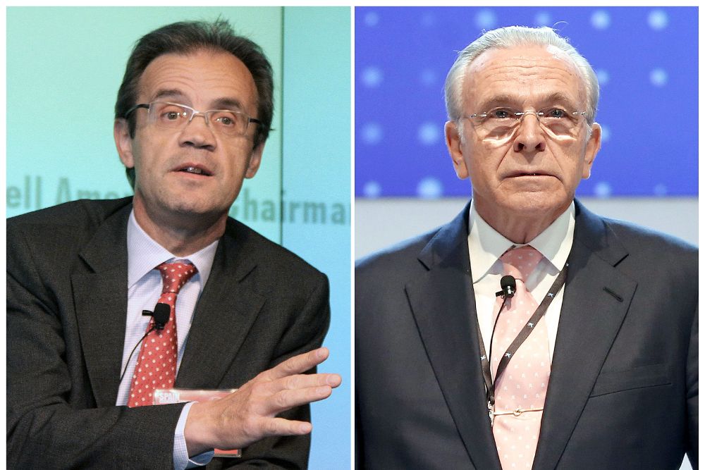 Fotografías de archivo del hasta ahora economista jefe de CaixaBank, Jordi Gual (i), quien será el nuevo presidente de la entidad en sustitución de Isidro Fainé, que se mantendrá al frente de la Fundación Bancaria La Caixa.