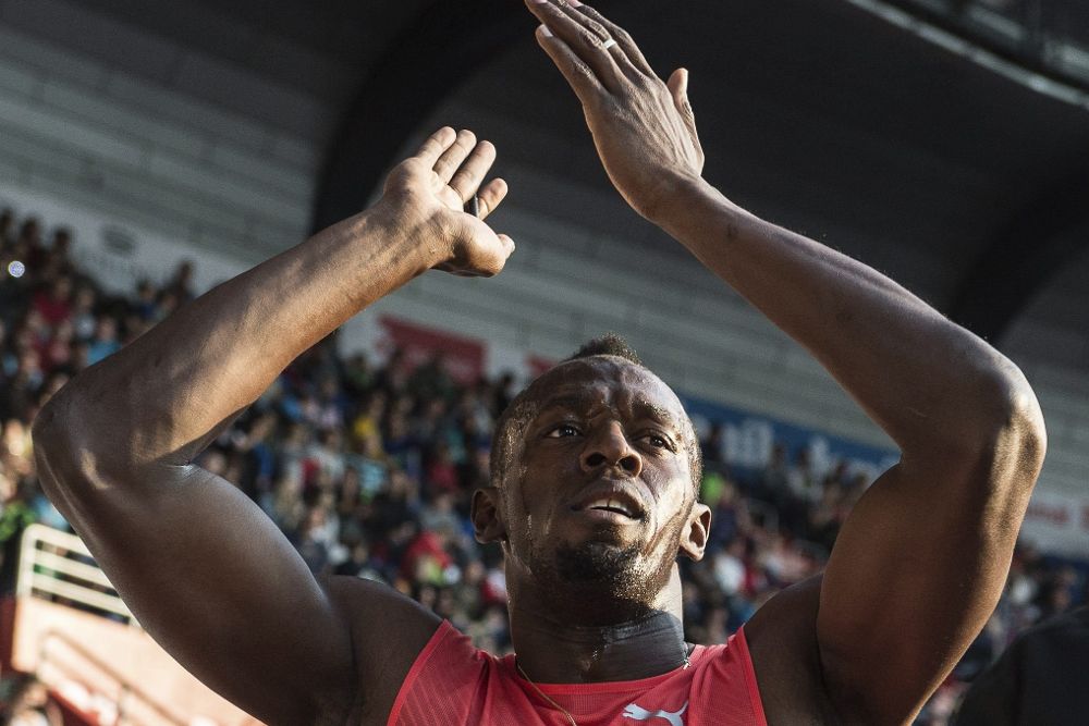 El atleta jamaicano Usain Bolt, campeón olímpico y mundial de 100, 200 y 4x100 metros.
