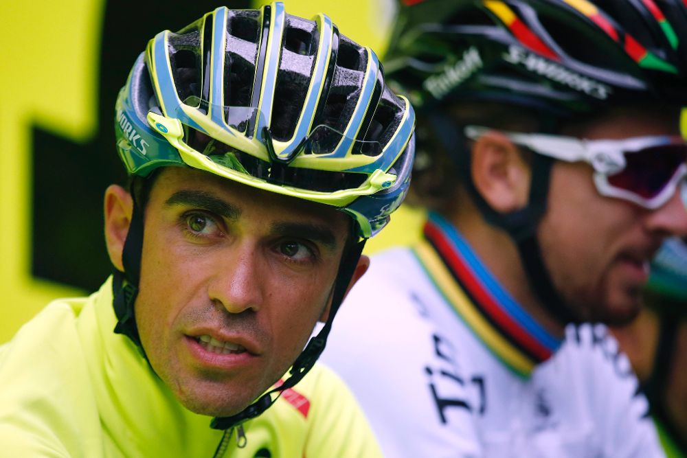 El ciclista español Alberto Contador, del equipo Tinkoff.