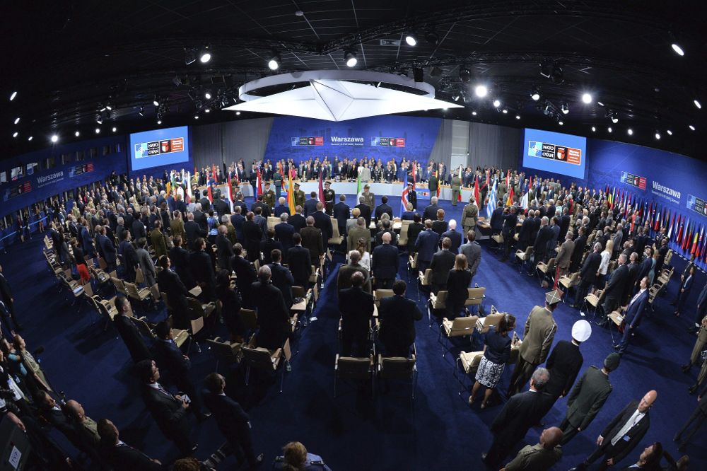 Vista general de la sesión plenaria la cumbre de la OTAN.