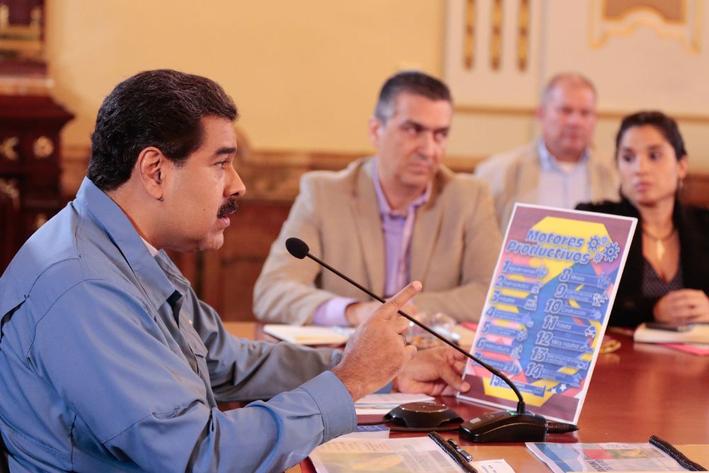 Nicolás Maduro, durante un consejo ministerial en el Palacio Miraflores en Caracas.